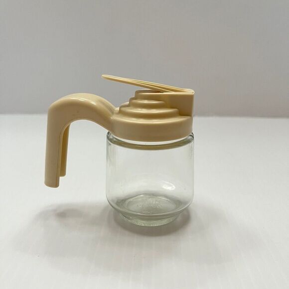 Vintage Gemco Small Glass Syrup Pitcher Dispenser - Picture 5 of 11